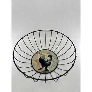 Farmhouse Decor Chicken Wire Basket Bowl NWOT